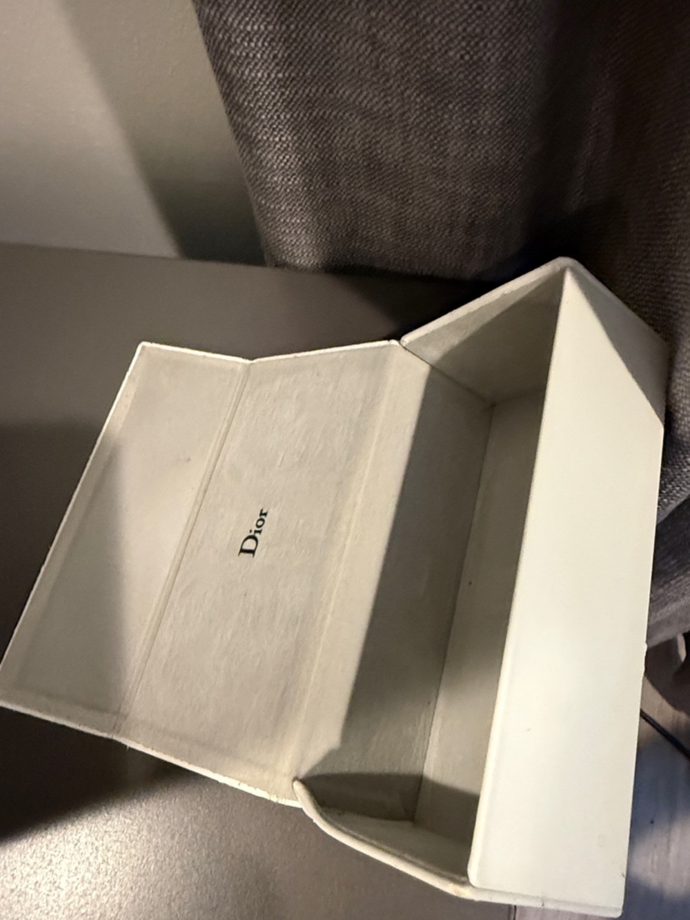 Dior White Signature Glasses Case